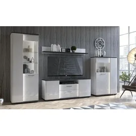 Höffner Highboard ¦ weiß ¦ Maße (cm): B: 92 H: 141 T: 40.0
