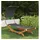 vidaXL Sonnenliege mit Dach 100x200x126 cm Bugholz Massiv Anthrazit