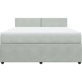 vidaXL Boxspringbett 180 x 200 cm Hellgrau