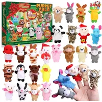 Jovivi Spielzeug-Adventskalender Weihnachts-Adventskalender 2024 mit Fingerpuppen für Mädchen, 24 Tage