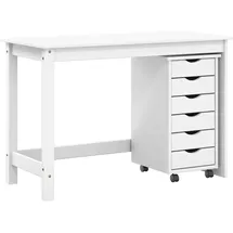 vidaXL Desk und Rolling Cabinet Set Moss 2 Weiß