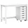 vidaXL Desk und Rolling Cabinet Set Moss 2 Weiß