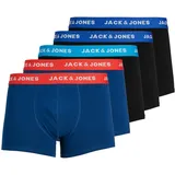 JACK & JONES Kurze Boxershorts blau/surf the web L 5er Pack
