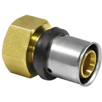 heima24 Press-verschraubung mit Überwurfmutter 1 1/2'' Ig - flachdichtend - für Alu-verbundrohr 32 x 3,0 mm