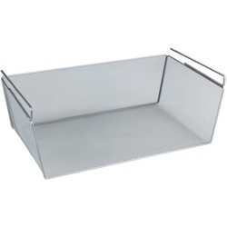 WENKO Einhängekorb, Metall, zum Einhängen in den Kleiderschrank silberfarben