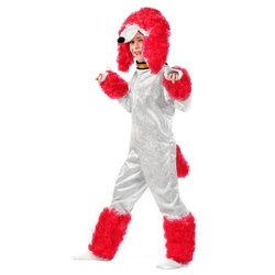 Limit Sport Kostüm Pudel rot, Witziges Tierkostüm für Kinder weiß 98-110
