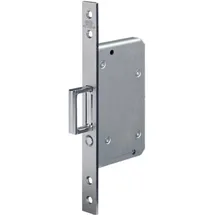 BKS Schiebetür-Einsteckschloss 0393 STA Silber 20/55 mm mit Springgriff und Auslöseknopf
