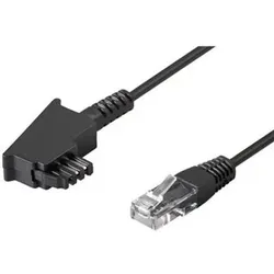 TAE-Anschlusskabel für Router, TAE-F/RJ45, schwarz, 6m