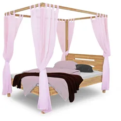 Bubema Jasmin – Himmelbett in Buche massiv, Farbton natur geölt oder weiß lasiert