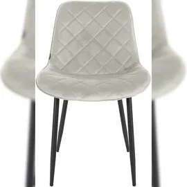 CLP 4er Set Stühle Springs Samt creme