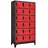 vidaXL Schließfachschrank Anthrazit und Rot 90x40x180 cm Stahl