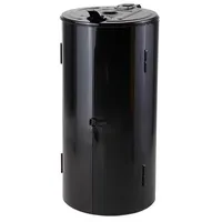 Hardwex Müllsackständer, geschlossen, aus Stahlblech, schwarz, 110 l