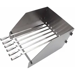 SANTOS Windschild für Seitenbrenner der Napoleon Rogue | Prestige und Prestige Pro Serie mit XXL Spießen | Edelstahl