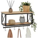 CARO-Möbel Wandgarderobe Armando 62 x 35 x 20 cm Braun
