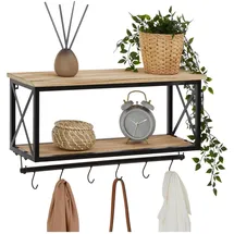 CARO-Möbel Wandgarderobe Armando 62 x 35 x 20 cm Braun