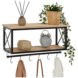 CARO-Möbel Wandgarderobe Armando 62 x 35 x 20 cm Braun