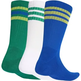 adidas 3-Streifen Cushioned Sportswear Crew Socken 3er Pack bold green/bold blue/bright yellow 37-40