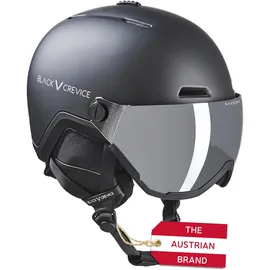 Black Crevice Skihelm Davos mit Visier, schwarz, S (53-55 cm)