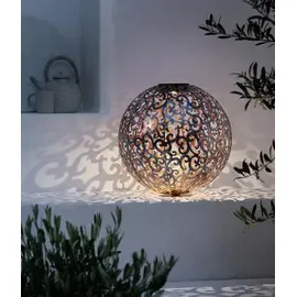 Dehner Solarkugel Luanda Ø 30 cm Silber/Kupfer