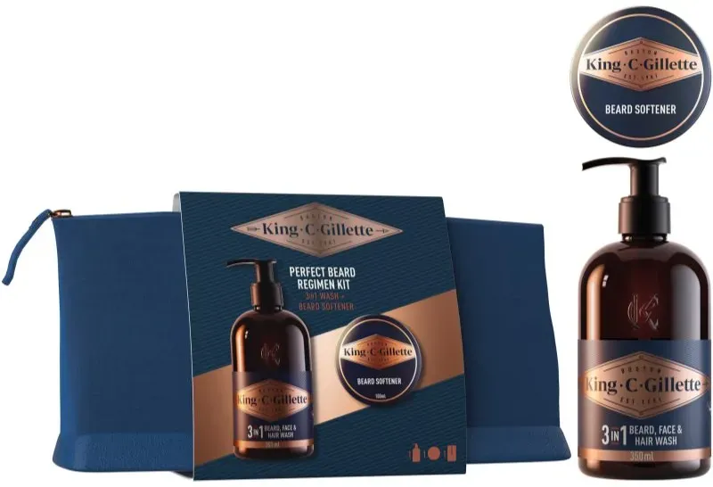 Gillette King C. Perfect Beard Regimen Kit Geschenkset für Herren