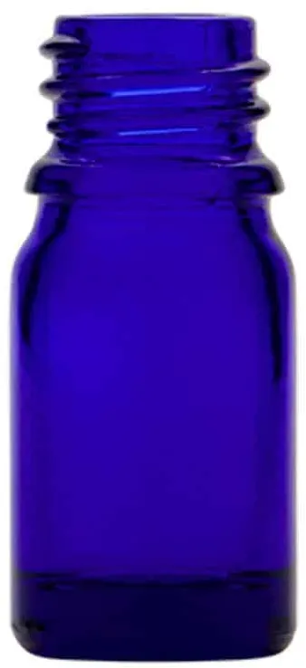 5 ml Boccetta di vetro, blu reale, imboccatura: DIN 18