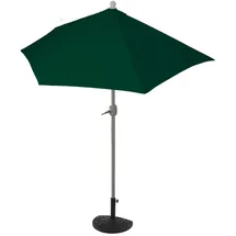 MCW Sonnenschirm halbrund Lorca, Halbschirm Balkonschirm, UV 50+ Polyester/Alu 3kg ~ Sichtschutz, Sonnenschirme