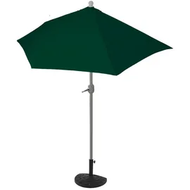 MCW Sonnenschirm halbrund Lorca, Halbschirm Balkonschirm, UV 50+ Polyester/Alu 3kg ~ Sichtschutz, Sonnenschirme