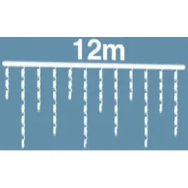 free & easy, self import agencies LED-Eiszapfenbeleuchtung kaltweiß, 360 LEDs, Grünes Kabel, Innen/Außen, 15m