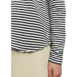 Marc O'Polo Longsleeve MARC O'POLO DENIM, Damen, Gr. XL, blau (multi, scandinavian blau), Jersey, Obermaterial: 100% Baumwolle, gestreift, Rundhals, Shirts