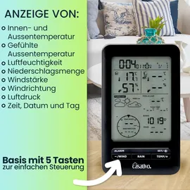 casativo Profi Funk-Wetterstation Solar 100m
