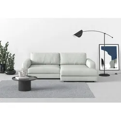 Ecksofa TRENDMANUFAKTUR "Bourbon, Designsofa mit tollem Sitzkomfort, L-Form", silber, B:250cm H:84cm T:176cm, 100% Polyester, Sofas, extra tiefe Sitzfläche, wahlweise mit Sitztiefenverstellung