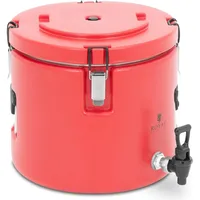 Royal Catering Thermobehälter Edelstahl Thermobox Warmhaltebehälter Speisen Ablasshahn 15 L