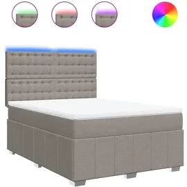 vidaXL Boxspringbett 140 x 200 cm H1 Taupe