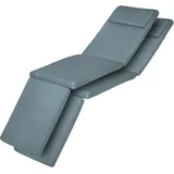 2er Set Luxus Deckchair Auflage Loftlux Dc, 175x45x5cm, Taubenblau