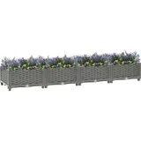 vidaXL Hochbeet 160 x 40 x 23 cm Grau
