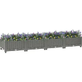 vidaXL Hochbeet 160 x 40 x 23 cm Grau