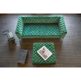 KAWOLA Big Sofa NARLA Chesterfield Sofa Velvet