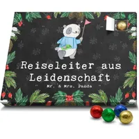 Mr. & Mrs. Panda Schoko Adventskalender Reiseleiter Leidenschaft - Schwarz - Geschenk, Mitarbeiter, Schokoladen Adventskalender, Rente, Schenken, K... - Schwarz