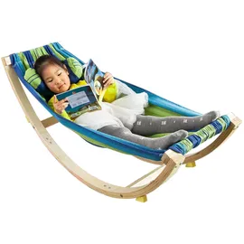 SoBuy Kinderschaukelstuhl Bunt 120 x 36 x 46 cm Holz natur