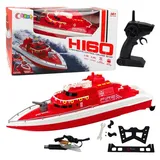 Wisam RC-Auto Ferngesteuertes Motorboot 1:28 CH RTR Rot