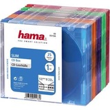 Hama CD Hülle Slim 00051166 1 CD/DVD/Blu-Ray Transparent-Blau, Transparent-Orange, Transparent-Viol