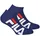 Fila Unisex Socken 2er Pack - Invisible Sneakers, Logo, einfarbig Blau 35-38