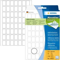 HERMA Movables - Selbstklebeetikett - weiß (Packung mit 1792)