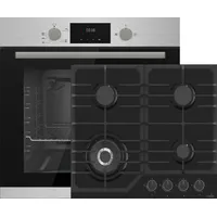 GASLINE Set GB850-FIX Gas Einbaubackofen mit Einbau Gaskochfeld 60cm