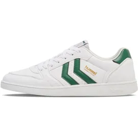 hummel Unisex Handball PERFEKT Sneaker, White/Green, 40 EU - 40 EU