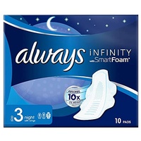 Always Infinity Night Gr.3 Damenbinden mit Flügeln, 10er Pack (5 x 10 Stück)
