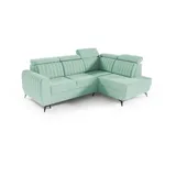 moeblo Couch für Wohnzimmer, Samstoff, Ecksofa mit Schlaffunktion und Bettkasten, Schlafsofa, Sofagarnitur, L Sofa Eckcouch L-Form Wohnlandschaft mit Bet... - Grün