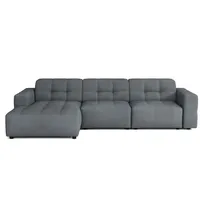 Emoebel24 Modulare Ecksofa L-form Links Bergi 284x166x70 cm Dunkelgrau - Dunkelgrau