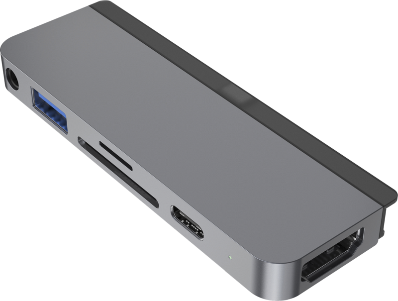 Hyper 6-in-1 USB-C-Hub Space Grau für Apple iPad Pro (2018/2020) und Air (2020)