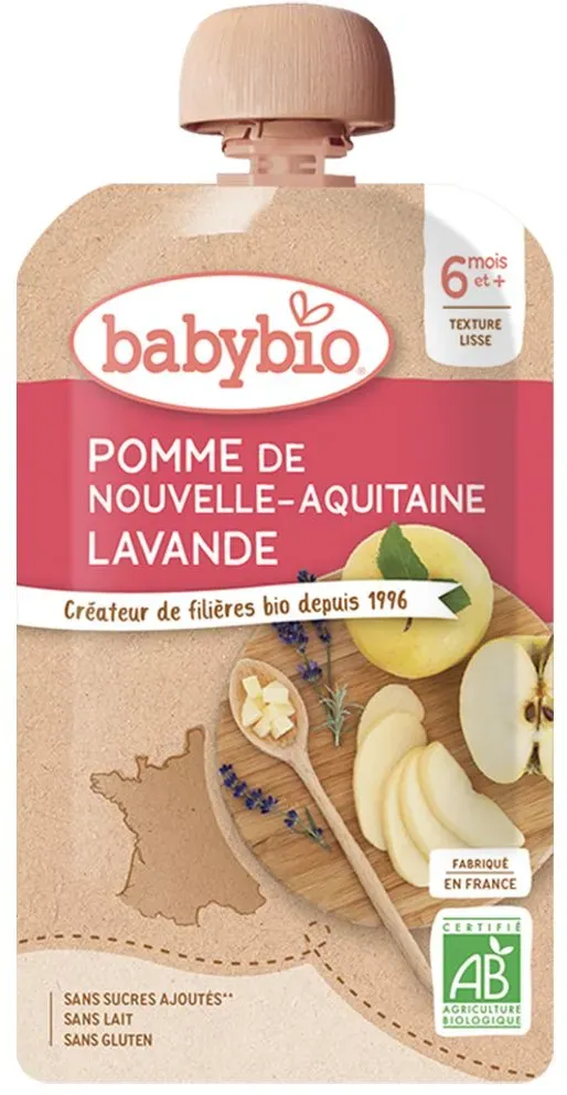 Babybio POMME DE NOUVELLE-AQUITAINE LAVANDE dès 6 mois 120 g purée